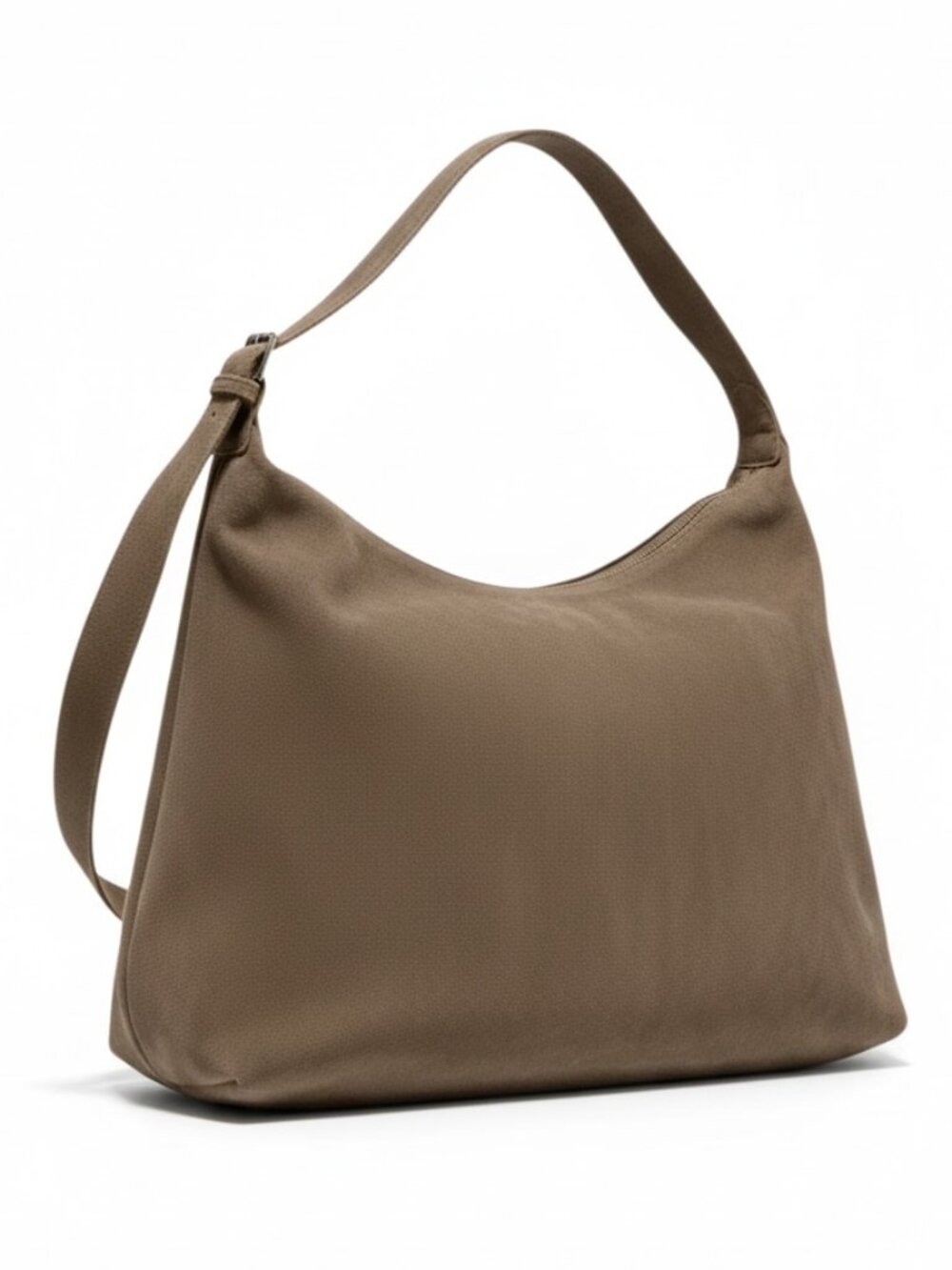 Old Navy Taupe Faux Suede Medium Hobo Bag